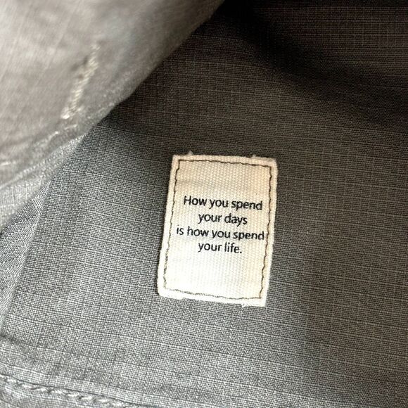 Vuori Ripstop Jacket Womens XS Gray Green Camo Button Up Organic Cotton Stretch - Picture 5 of 8